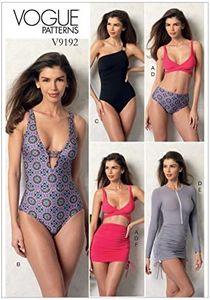 Vogue 9192 Misses' Pattern Wrap-Top Bikini - One-Piece Swimsuits - and Cover-Ups - Size 14-16-18-20-22