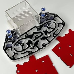 Grande Taille 24 * 18cm Acrylique NID DE Fourmis, Ferme DE Fourmis, Habitat DE Fourmis, FORMICAIRE avec ARÉNA INTÉGRÉ « Plateforme » (Black)