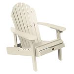 Highwood Hamilton Folding and Reclining Adirondack Chair, Adult Size, Whitewash