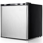 KOTEK 1.1 cu.ft. Compact Upright Freezer, Mini Freezer w/Reversible Stainless Steel Door & Removable Shelf, Small Single Door Freezer for Home, Office, Apartment