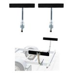 ECOTRIC Boat Trailer Guide 2 Foot Bunk Board Guide-On Rails Galvanized Steel with Marine Grade Carpet Kit