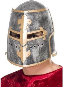 Smiffys Medieval Crusader Helmet with Moveable Face Shield