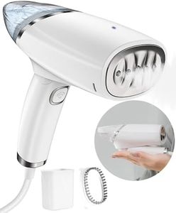 Tylasom Steamer for Clothes, Folding Garment Steamer, Portable Handheld Fabric Wrinkle Remover for Home, Office and Travel, White