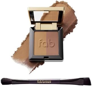 Fab Brows Eyebrow Powder & Duo Brow Brush Bundle - Light Brown/Medium