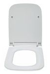 Premium Square UF Toilet Seat Cover – Heavy-Duty Duroplast WC Seat with Soft Close, Two-Button Quick Release & Antibacterial Protection, 355x445mm (N-021)