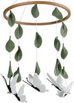 Sorrel + Fern Baby Crib Mobile (White Butterflies) - Baby Shower Gift Nursery Decoration for Boys & Girls