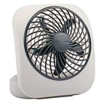 O2COOL Treva 5 Inch Battery Powered Desk Fan with Adjustable Tilt Design and Airflow - Grey