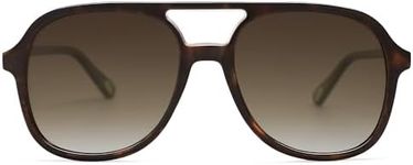 SOJOS Retro Polarized Aviator Sunglasses for Women Men Classic 70s Vintage Trendy Square Aviators SJ2174, Brown Dark Tortoise/Brown