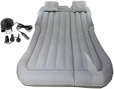 SUV Inflatable Air Mattress, Car Air Bed Inflatable Mattress for SUV, Car Travel Camping Mattress with Free DC Air Pump and Two Pillows (Gray)