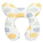 vocheer Baby Travel Pillow(Upgraded), Head and Neck Support Pillow for Pushchair, Car Seat,Stroller s for 0-12 Months(Cloud)