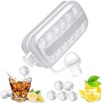 E-COSMOS Ice Ball Maker, Portable Ice Maker Bottle Makes 17 Ice Cubes, Ice Cube Molds Bottle Creative Ice Hockey Bubble Ice Maker Kettle for Whiskey/Hockey/Champagne/Juice/Coffee (White) (Pack of-1)