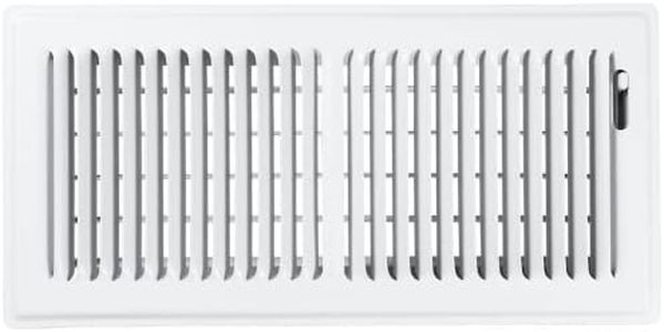 Shoemaker Manufacturing, Soft White, 6x14, Premium Floor Register, All Steel Heavy Duty Vent Cover