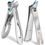 DRMODE Nail Clippers for Men Thick Nails, 2024 New Heavy Duty Large Toe Nail Clippers for Thick Nails for Seniors with Wide Opening, Sharp Upgraded Slanted Curved Ingrown Toenail Clippers