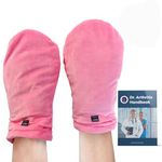 Doctor Approved Hand Warmer Gloves, Microwavable Therapy Mittens, Arthritis Pain Relief Gloves for Carpal Tunnel Relief - Heated Gloves for Arthritis W/Doctor Written Handbook (Lavender 1 pair, Pink)