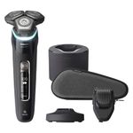 Philips Electric Shaver Series 9000, Wet & Dry with Pressure Guard Sensor & Dual SteelPrecision Blades, Ink Black, AMZ Exclusive, S9986/58