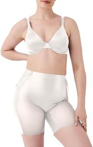 SPANXshape Booty-Lifting Mid-Thigh Short - Butt Lifting Shorts - Medium Compression - With Tummy Shaping - Linen - M