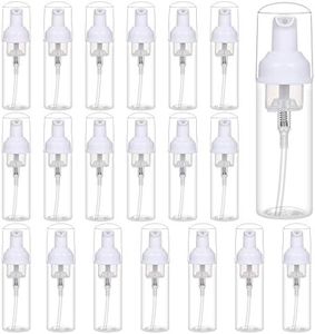 24 Pcs Foam Pump Bottle Dispenser Refillable 2oz/60ml for Hand Soap Shampoo Lash Cleanser Packaging Liquid Cleaning