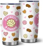 Mexican Cute Pig Pattern Cafecito & Chisme Insulated Tumbler with Lid,Cute Coffee Tumbler,20 Oz Funny Gift for Women,Birthday Gift for Mom,Mom's Day Gift,Coffee Travel Mug for Friends Sister Wife