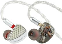 Linsoul Kiwi Ears Orchestra II 10BA Professional in-Ear Monitor, HiFi Wired IEM Earbuds with Superlative Tonal Balance, Handcrafts Shell for All Individuals and Music Genres (Silver)