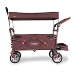 FUXTEC folding/foldable wagon - hand cart - garden trolley - carriage of children - outdoor - transport - fishing - hiking - removable canopy – interior extension – dual brake system - CT800