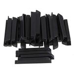 BQLZR Black Antique PVC Piano Keytops Piano Keys Flats Repair Replacement Parts Pack of 36