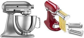 KitchenAid Artisan 5-Quart Stand Mixer with Pasta Roller and Cutter Set