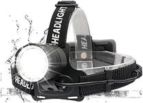 WESLITE Head Torch Rechargeable 10000 Lumens XHP70.2 Head Torches LED Super Bright Work Headlamp Zoomable Headlight for Caving Hunting Fishing