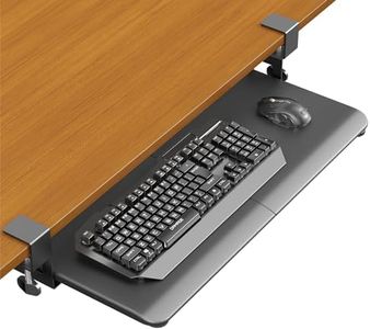 ERGOMAKER Keyboard Tray Under Desk, Small Computer Desk with Keyboard Tray 25.6" x 11.8" Steady Slide-Out Computer Drawer for Typing, Black