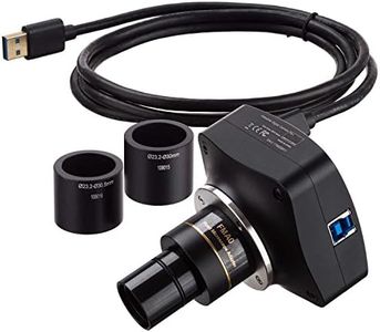 AmScope 6.3MP USB3.0 BSI C-Mount Microscope Camera with Calibration Slide