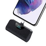 Mini Power Bank 5200mAh, Ultra Compact LCD Display USB-C Portable Charger, High Speed Charging Battery Pack Compatible with iPhone 15/15Pro/15Plus/15ProMax, Samsung S22, Moto,LG,Google,Android Phone