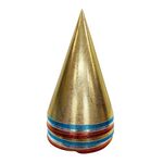 TRIACE Party Hats | Decorative Multi Coloured Textured Foil | PRE ASSEMBLED | Pack of 20 | Multi Colours