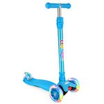 BELEEV A2 Scooters for Kids 3 Wheel Kick Scooter for Toddlers Girls & Boys, Scooter with 3 Adjustable Height, LED Light Up Wheels for Children from 3 to 12 Years Old