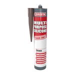EVO-STIK Multipurpose Silicone Sealant Brown - Waterproof & Mould Resistant - For Interior and Exterior Use