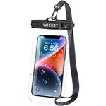 Wicket Waterproof Phone Case, Universal IPX8 Underwater Dry Bag Full Transparency for Swimming, Diving, Raining - Waterproof Phone Pouch for Iphone, Samsung, other Smartphones etc.