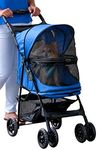 Umi Pet Gear Happy Trails No-Zip Stroller, Sapphire Blue