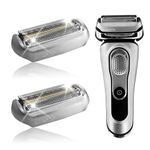 2 Pack 94M Electric Replacement Shaver Head Accessories Compatible with Braun Series 9 Pro and Series 9 Electric Razors,（Sliver）