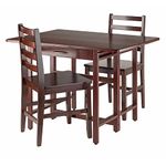Winsome Wood 94368 Taylor 3 Piece Set Drop Leaf Table with Ladder Back Chair