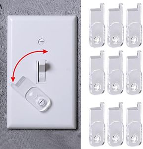 YLOVAN Toggle Switch Plate Cover Guard 10 Pack Clear - Security, Circuit and Child Protection for Indoor/Outdoor Wall Plate Covers