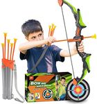 Diyfrety Bow and Arrow Set Kids,Garden Toys for 3 4 5 6 7 8 Year Olds Boys Girls Outdoor Toys for 8 9 10 11 12 Year Olds Boys Gifts for 3-12 for Year Olds Boys Archery Set for Kids Boys Toys Age 3-12