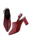 Shoetopia Croco Print Stylish Pointed Toe Cherry Pumps for Women & Girls-EU38