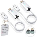 OiDiPi Wireless HDMI Transmitter and Receiver, 2.5G/5GHz Dual Band, 1080P HD Output Wireless HDMI Sender and Receiver, for Streaming Video and Audio to Monitor/Projector from Laptop/TV Box/PC (White）