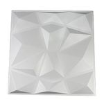 Arty Wall™ PVC 3D Decorative Wall Panel Tiles Cladding Board Matt or Black Pack of 12 Panels 32 Sq ft (Diamond)