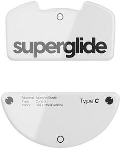 Superglide 2 - New Controllable Speed Textured Surface Smoothest Mouse Feet/Glides Made with Ultra Strong Glass Smooth and Durable Sole for Razer Viper V3 Pro [White]