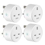 HBN Smart Plug WiFi Socket Work with Alexa Echo and Google Home, Smart Timer Plug, No Hub Required, 2.4Ghz Only (13A/3120W,4 Pack)