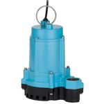 Little Giant 6EC-CIM 1/3 HP, 115 Volt, 3180 GPH Manual (No Switch) Submersible Cast Iron Sump/Effluent Pump with Polypropylene Base and 20-Ft. Cord, Blue, 506802