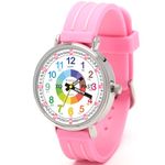 Kiddus Educational Watch for Girls. Children Watch to Learn Time. Analogue First Watch for Kids from 5 Years Old. Time Teacher Exercices Included