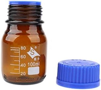 KESOTO Graduated Reagent Bottle with Scale Line Screw Cap, 100ml