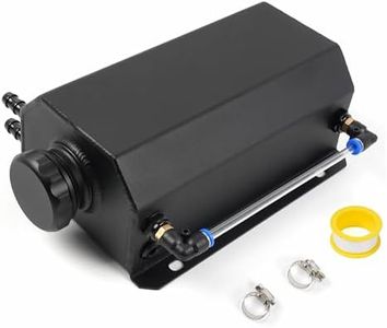 Baieasy Coolant Overflow Tank, Coolant Reservoir Tank, Radiator Overflow Tank, Universal Coolant Overflow Tank, Aluminum 2L Black