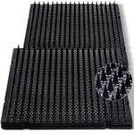 16 Pack Cat Repellent Outdoor Mat Cats Dogs Plastic Mats with Spikes Bendable Spiked Deterrent Training PET Mat Cat Repellent Mats for Indoor Outdoor Supplies, 18.3 Square Feet, 16 x 13 Inch (Black)