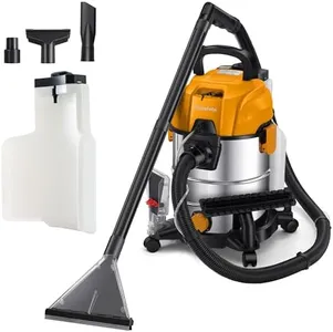 ExtraFein Shop Vacuum Wet and Dry, 6 Gallon 5.5 Peak HP, 3 in 1 Wet/Dry/Upholstery Shop Vac Carpet Extractor For Car Detailing, Stainless Steel Wet Dry Vacuum Cleaner for Carpet and Hard Floor